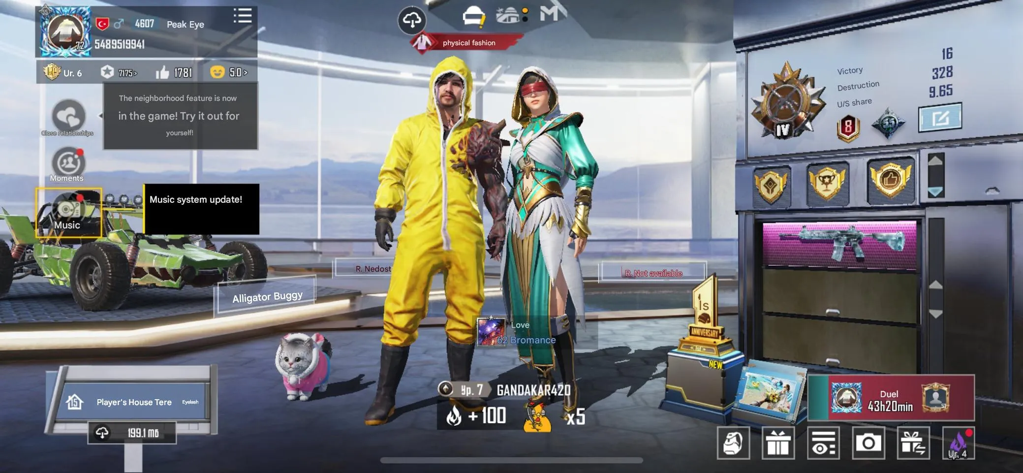 PGM281 K-INFECTED-X-Suit M416 Glacier Lvl 4 BUGS Aligator 50+ Mythic Skins (G)